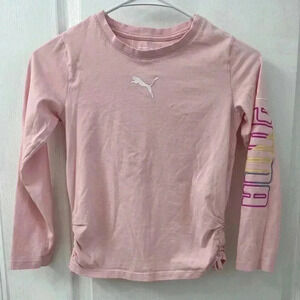 Puma Light Pink Long Sleeve Girl’s Shirt (Size 8-10)